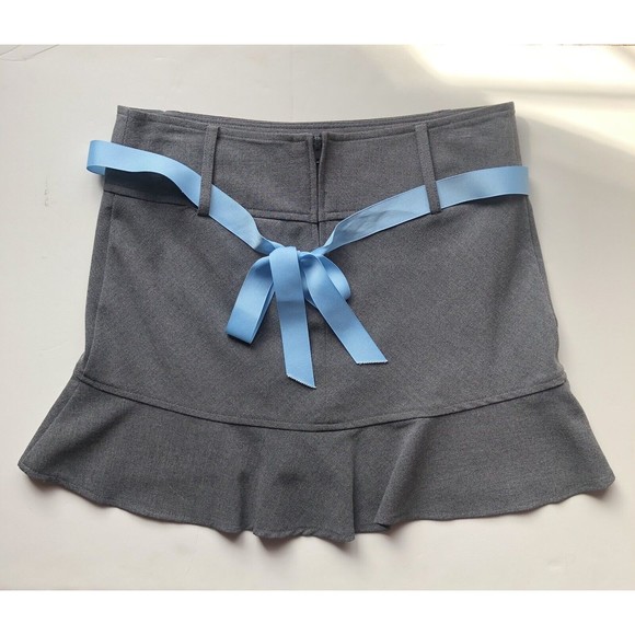 Tracy Evans Limited Gray Ruffle Skirt Size 1 - Picture 2 of 9